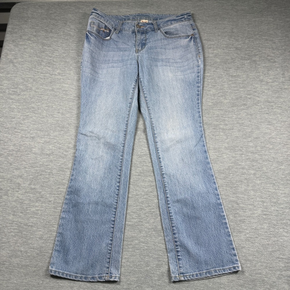 FADED GLORY Jeans Womens 10P Blue‎ Bootcut Stretch Denim Mid Rise Petite Pants